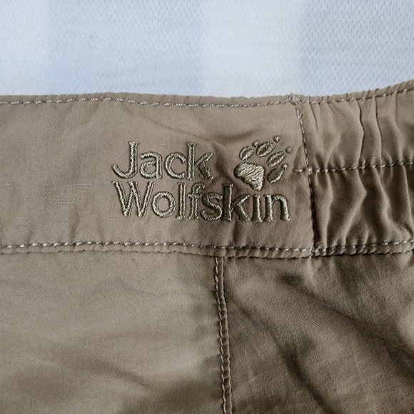 Jack Wolfskin UVShield Women's Khaki Tan Hiking Pants Size Large 34x33 Outdoors - Picture 3 of 10